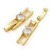 Rack Plating Brass Micro Pave Cubic Zirconia Watch Band Clasps KK-A234-016G-02-2