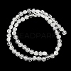 Handmade Millefiori Glass Flat Round Bead Strands LK-P010-05-2