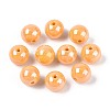 Electroplate Round Glass Beads Strands EGLA-T029-07I-1