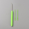 Plastic & Iron Bent Tip Crochet Needle TOOL-WH0159-06C-1