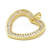 Rack Plating Brass Pave Cubic Zirconia Pendants KK-U029-10G-04-2