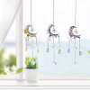 Moon & Star Alloy Hanging Ornaments HJEW-TADJ0024-8