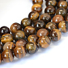 Grade AB Natural Tiger Eye Round Bead Strands X-G-E334-10mm-17-1