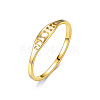Hollow Moon Phase 304 Stainless Steel Finger Rings FS-WG454BE-05-4
