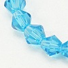 Half-Handmade Transparent Glass Beads Strands X-GB6mmC19-1