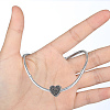925 Thai Sterling Silver Hollow Heart European Beads STER-FF0001-029-2
