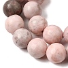 Natural Pink Zebra Jasper Beads Strands X-G-P231-01-10mm-8