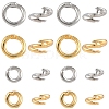 10Pcs 2 Colors Brass Open Jump Rings KK-YW0003-99A-2