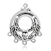 Flat Round Tibetan Style Alloy Chandelier Links PALLOY-M178-11-1