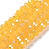 Baking Electroplate Glass Beads Strands DGLA-A039-J8mm-B13-1