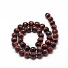 Natural Red Tiger Eye Round Bead Strands X-G-P072-52-6mm-2