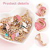   42Pcs 7 Colors Alloy Enamel Pendants FIND-PH0007-99-4