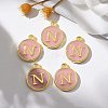 Golden Plated Alloy Enamel Charms X-ENAM-S118-07N-5