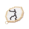 Glass Seed Beaded Twelve Constellations Pendants PALLOY-MZ00891-10-4