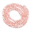 Transparent Electroplate Glass Beads Strands GLAA-F029-2mm-C15-2