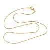 Ion Plating(IP) 304 Stainless Steel Boston Chain Necklaces STAS-O053-15G-01-1