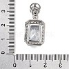 Brass Pave Cubic Zirconia Pendants KK-N290-34P-03-3