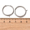 201 Stainless Steel Hoop Earring Findings STAS-D379-06A-P-3