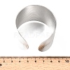 40MM 304 Stainless Steel Stripe Textured Wide Cuff Bangles for Women SA-CBAB767-34P-5