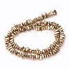 Electroplated Non-magnetic Synthetic Hematite Beads Strands X-G-P367-G04-2