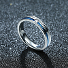 Valentine's Day Titanium Steel Cubic Zirconia Finger Ring RJEW-BB18937-7-5