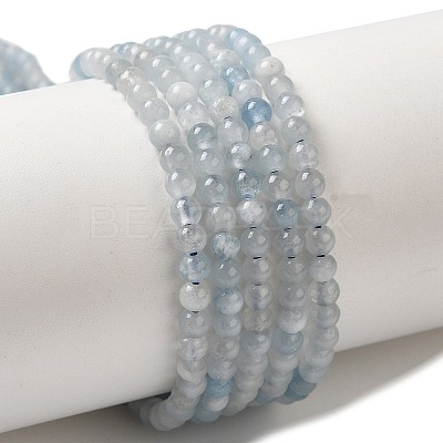 Natural Aquamarine Beads Strands G-B090-A17-03-1