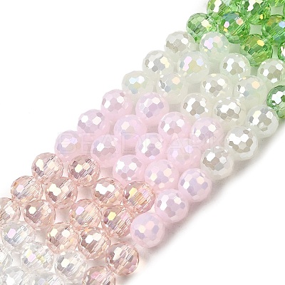 Electroplate Glass Beads Strands EGLA-D300-06-6mm-02-1