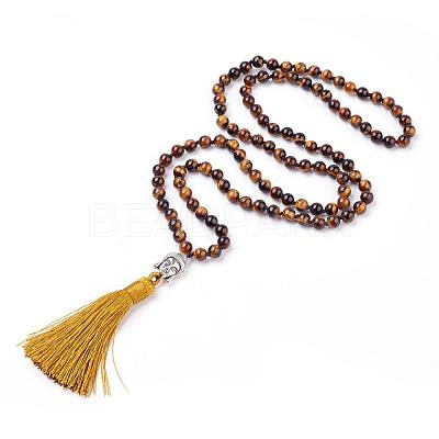 Tassel Pendant Necklaces NJEW-P191-A-1