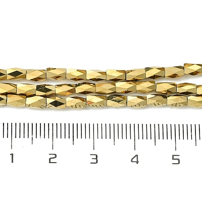 Electroplate Glass Beads Strands GLAA-Q101-02B-FP01-1
