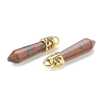 Bullet Natural Mahogany Obsidian Pointed Pendants G-E332-C37-G-1