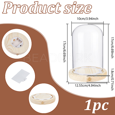 Glass Dome Cover AJEW-WH0752-088A-1