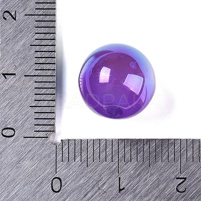Rainbow Iridescent Plating Acrylic Beads FIND-B077-01C-1