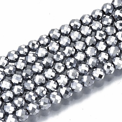 Electroplate Non-magnetic Synthetic Hematite Beads Strands G-T114-60A-P-1