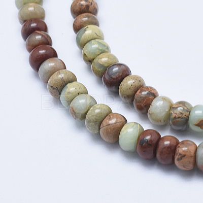 Natural Aqua Terra Jasper Beads Strands G-E444-16-6mm-1
