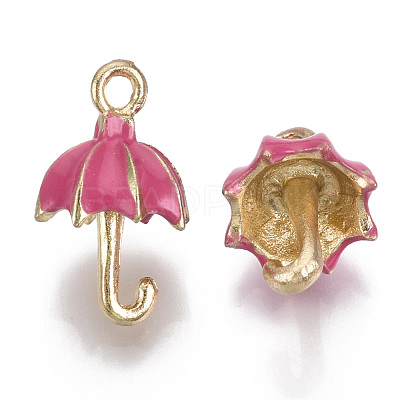 Umbrella Alloy Enamel Pendants X-ENAM-Q033-06C-1