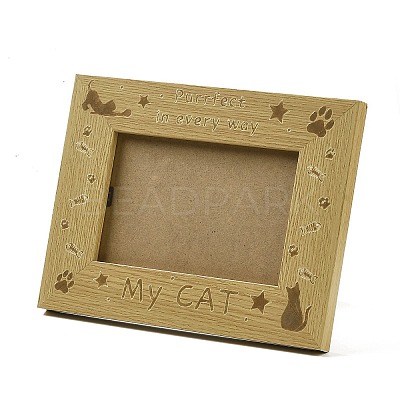 Pet Theme Rectangle Wooden Photo Frames AJEW-XCP0002-49-1