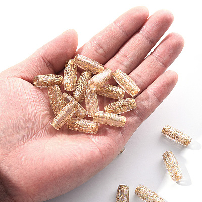 Plating Transparent Acrylic Beads PACR-YW0001-05-1