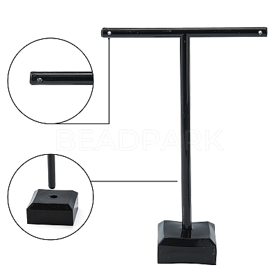 T Bar Organic Glass Earring Display Stand X-EDIS-G001-02-1