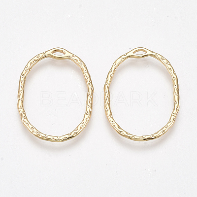Brass Open Back Bezel Pendants X-KK-S350-404-1