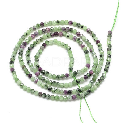 Natural Ruby in Zoisite Beads Strands G-S152-06-2mm-1