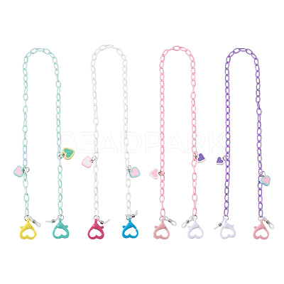 4Pcs 4 Colors Eyeglasses Chains AJEW-BY0001-03-1