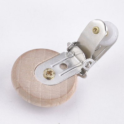 Beech Wood Baby Pacifier Holder Clips WOOD-T015-31-1