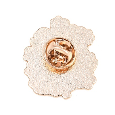 Panda with Daisy Enamel Pins JEWB-L028-02G-01-1