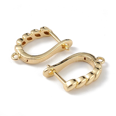 Brass Hoop Earring Findings ZIRC-L097-057G-1