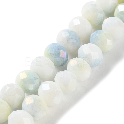 Electroplate Glass Beads Strands LAMP-S068-02O-1