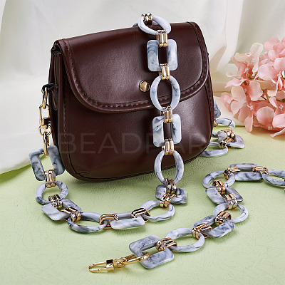 2Pcs Oval & Square Acrylic Bag Handle FIND-GN0001-14A-1