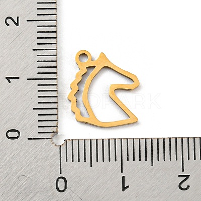Golden Plated 304 Stainless Steel Pendants STAS-L271-01G-06-1