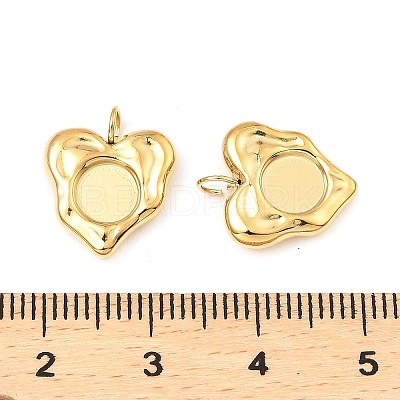 304 Stainless Steel Pendant Cabochon Settings STAS-A089-09G-1
