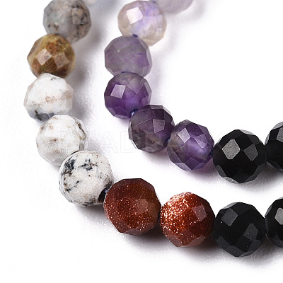 Natural Mixed Gemstone Beads Strands G-D080-A01-02-24-1
