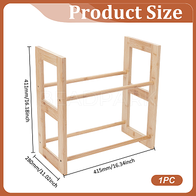 Wooden Ribbon Organizer Rack Storage Holder DIY-WH0504-725-1